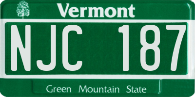 VT license plate NJC187