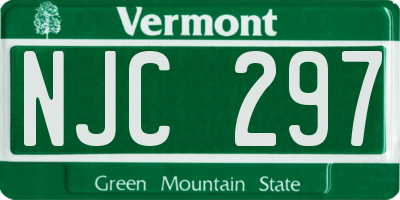VT license plate NJC297