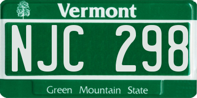 VT license plate NJC298