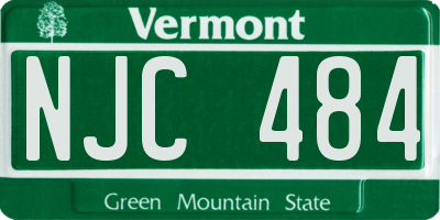 VT license plate NJC484