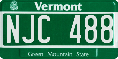VT license plate NJC488