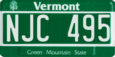 VT license plate NJC495