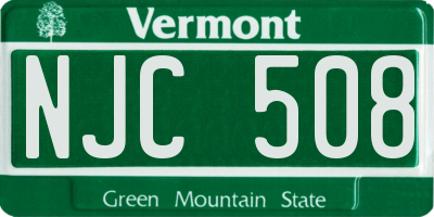 VT license plate NJC508