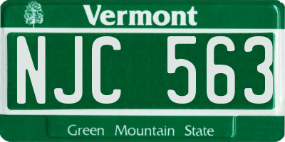 VT license plate NJC563