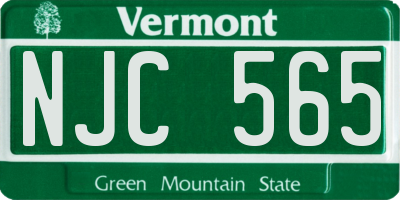 VT license plate NJC565