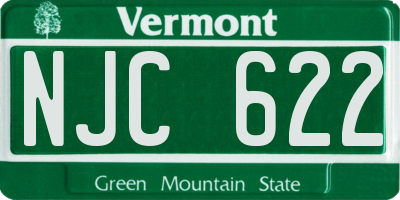 VT license plate NJC622