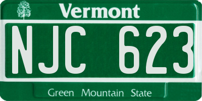 VT license plate NJC623