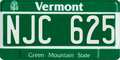 VT license plate NJC625
