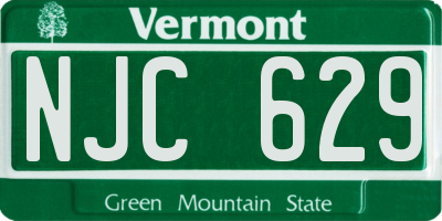 VT license plate NJC629