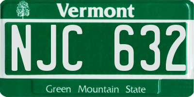 VT license plate NJC632