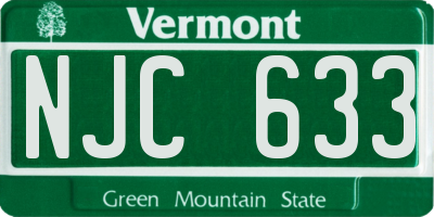 VT license plate NJC633