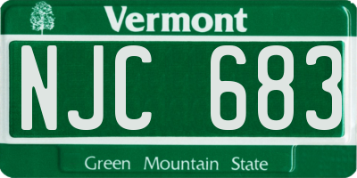 VT license plate NJC683