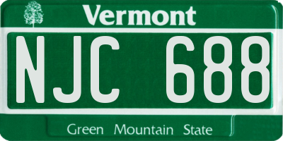 VT license plate NJC688