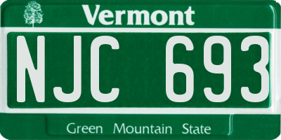 VT license plate NJC693