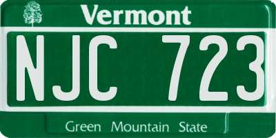 VT license plate NJC723