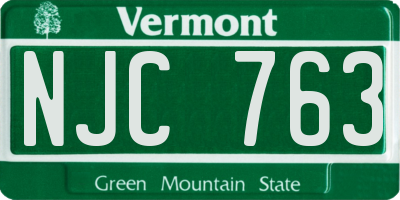 VT license plate NJC763