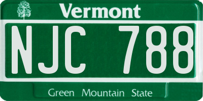 VT license plate NJC788