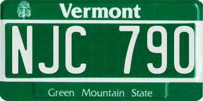 VT license plate NJC790
