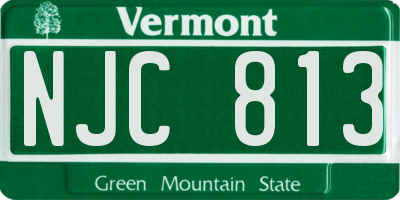 VT license plate NJC813