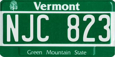 VT license plate NJC823
