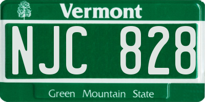 VT license plate NJC828