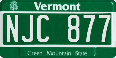 VT license plate NJC877