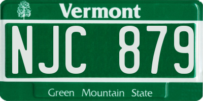 VT license plate NJC879