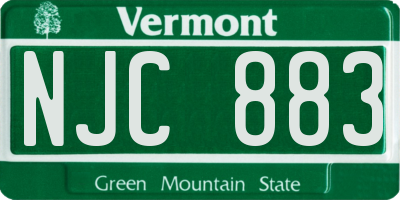 VT license plate NJC883
