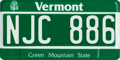 VT license plate NJC886