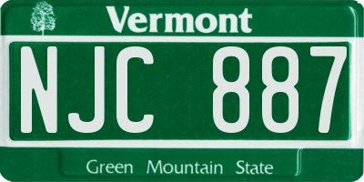 VT license plate NJC887