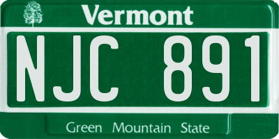 VT license plate NJC891