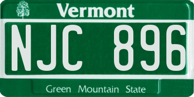 VT license plate NJC896
