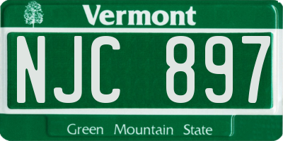 VT license plate NJC897