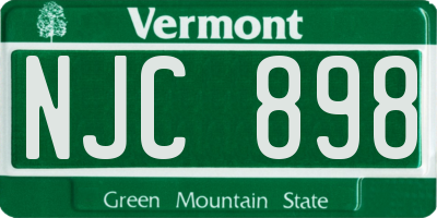 VT license plate NJC898