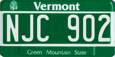 VT license plate NJC902