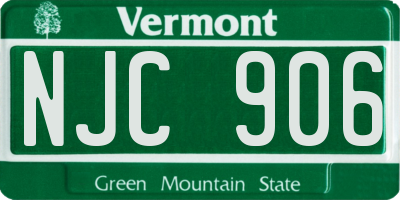 VT license plate NJC906