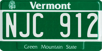 VT license plate NJC912