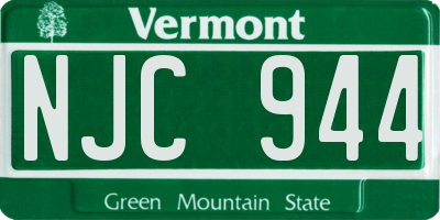 VT license plate NJC944