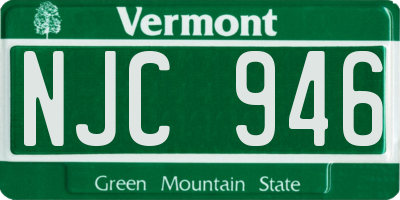 VT license plate NJC946