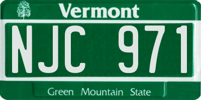 VT license plate NJC971
