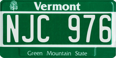 VT license plate NJC976