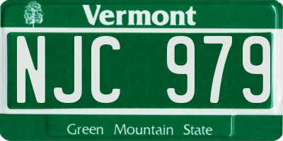 VT license plate NJC979
