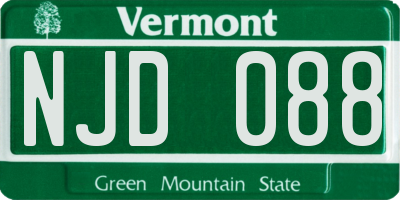 VT license plate NJD088
