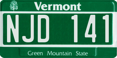 VT license plate NJD141