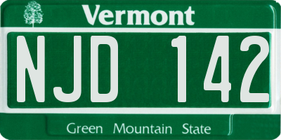 VT license plate NJD142