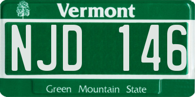 VT license plate NJD146