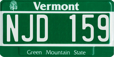 VT license plate NJD159