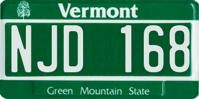 VT license plate NJD168