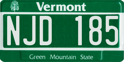 VT license plate NJD185