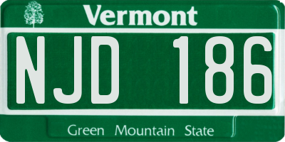 VT license plate NJD186